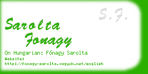 sarolta fonagy business card